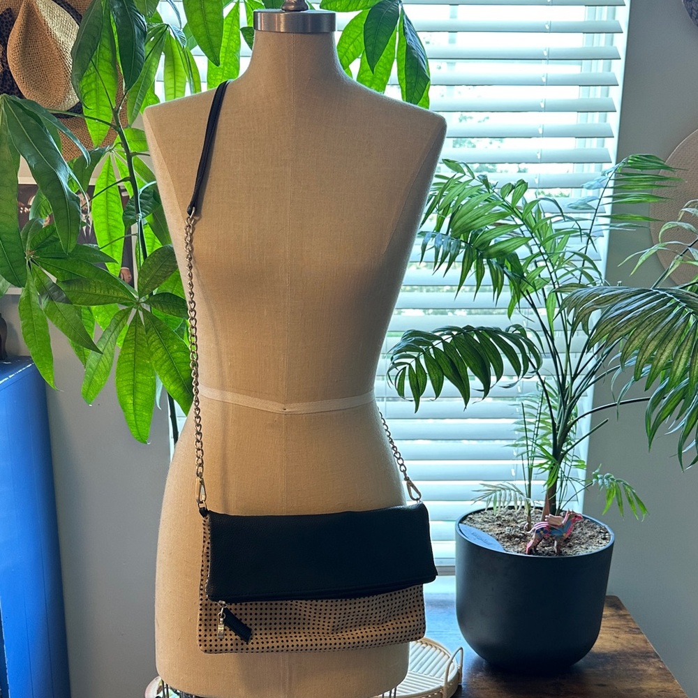 Elegant Black Chain Strap Clutch